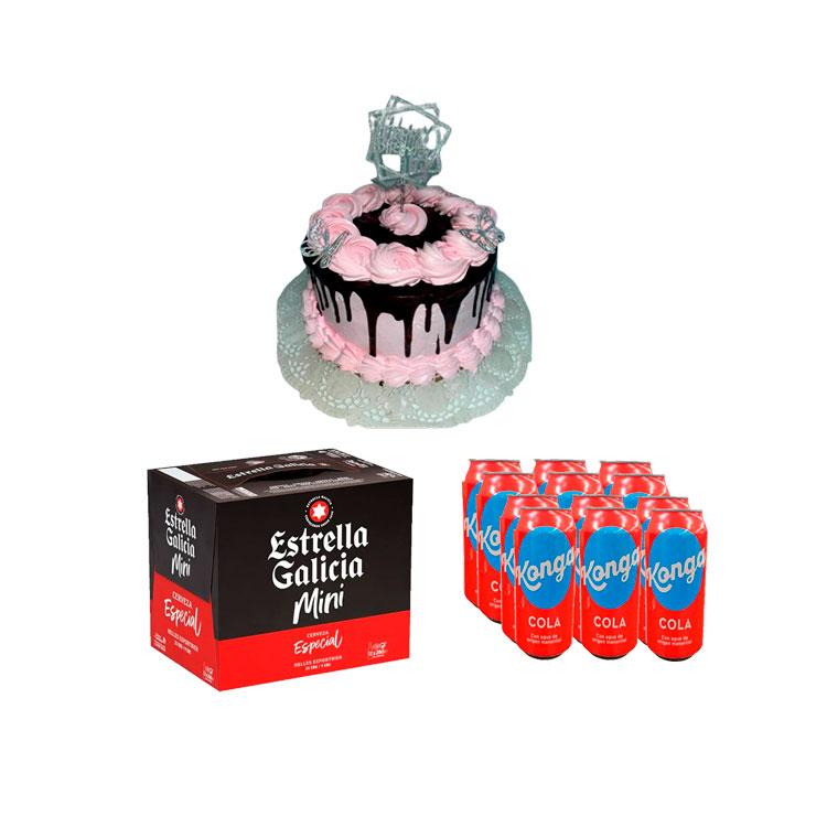 Cake + Cerveza + Refresco