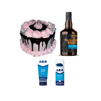 Cake + Whisky + Espuma de Afeitar + Bálsamo